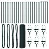 vidaXL Bodenmontierter Sechseckzaun 50 x 0,6 m PVC-beschichteter Stahl