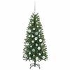 vidaXL K&uuml;nstlicher Weihnachtsbaum mit 150 LEDs Gr&uuml;n 120 cm PE und PVC