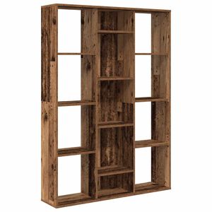 vidaXL Raumteiler/B&uuml;cherregal Altholz-Optik 100x24x140cm Holzwerkstoff