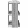 vidaXL B&uuml;cherregal 3 B&ouml;den Grau Sonoma 60x30x60 cm Holzwerkstoff