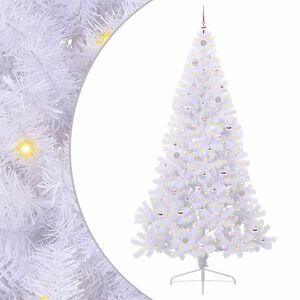 vidaXL K&uuml;nstlicher Weihnachtsbaum Wei&szlig; 240 cm PVC und Stahl