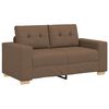 vidaXL Sofa 3 pcs Braun Leinenmischgewebe