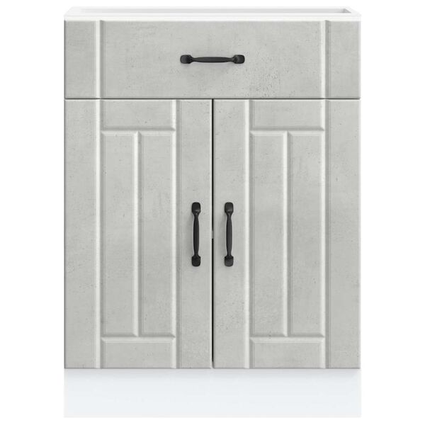 vidaXL K&uuml;chen-Unterschrank Lucca Betongrau Holzwerkstoff