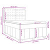 vidaXL Boxspringbett mit Matratze Schwarz 160x200 cm Stoff