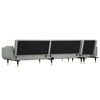 vidaXL Schlafsofa in L-Form Hellgrau 275x140x70 cm Samt