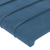 vidaXL Boxspringbett mit Matratze Dunkelblau 90x190 cm Samt