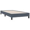 vidaXL Boxspringbett mit Matratze Dunkelgrau 100x210 cm Samt