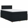 vidaXL Boxspringbett mit Matratze Schwarz 120 x 190 cm Stoff