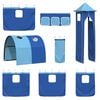 vidaXL Kinderloftbett Schwarz und Blau 99,5 x 190 cm Metall