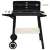 vidaXL Holzkohlegrill Standgrill mit R&auml;dern