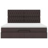 vidaXL Ottoman-Bett mit Matratze Dunkelbraun 160x200 cm Stoff