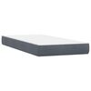 vidaXL Boxspringbett mit Matratze & LED Dunkelgrau 80x210 cm Samt