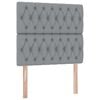 vidaXL Aufbewahrungsbett mit Matratze Hellgrau 90 x 190 cm Polyester
