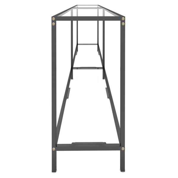 vidaXL Konsolentisch Transparent 220x35x75,5 cm Hartglas