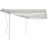 vidaXL Markise Manuell Einziehbar mit LED 4x3,5 m Creme