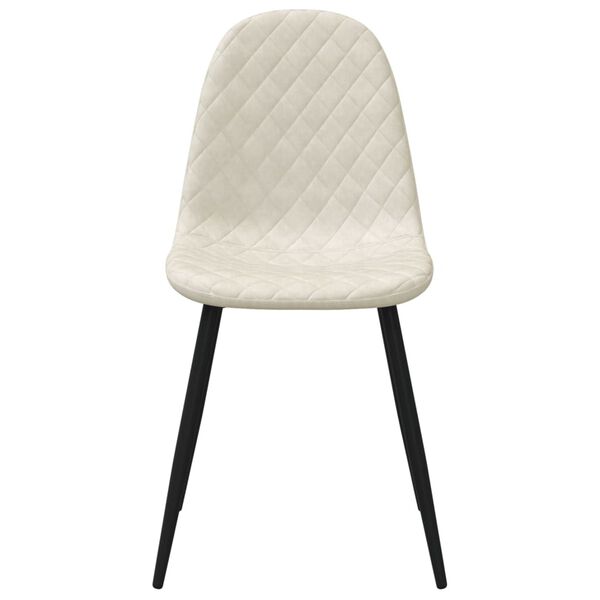 vidaXL Esszimmerst&uuml;hle 4 Stk. Cremewei&szlig; Samt