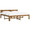 vidaXL Doppelbettgestell mit Kopfteil ROSTOCK Natur 193 x 203 cm