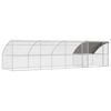 vidaXL H&uuml;hnerk&auml;fig 4 stk. Silber 800 x 200 x 200 cm Stahl und PE