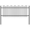 vidaXL Spitzenbogenzaun DRONTEN 200 x 130 cm Pulverbeschichteter Stahl