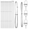 vidaXL Eingebetteter Zaunpfosten 13 pcs Silber