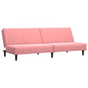 vidaXL Schlafsofa 2-Sitzer Rosa Samt