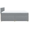 vidaXL Boxspringbett mit Matratze Hellgrau 140x190 cm Stoff