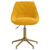 vidaXL Esszimmerst&uuml;hle 2 Stk. Drehbar Senfgelb Samt