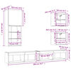 vidaXL 5-tlg. Wohnwand mit LED-Beleuchtung Sonoma-Eiche Holzwerkstoff