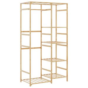 vidaXL Kleiderst&auml;nder mit Ablagen 100x50x184,5 cm Bambus