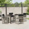 vidaXL Garten Essgruppe 5 pcs Hellgrau Poly-Rattan