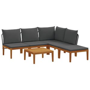 vidaXL 6 stk. Massives Akazienholz & Seil Natur