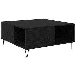 vidaXL Couchtisch Schwarz Eichen-Optik 80 x 80 x 36,5 cm Holzwerkstoff