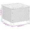 vidaXL Gartentisch Grau 45x45x37 cm Poly Rattan Akazienholz