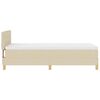 vidaXL Boxspringbett mit Matratze mit Kopfteil Creme 90 x 190 cm Stoff