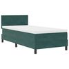 vidaXL Boxspringbett mit Matratze Dunkelgr&uuml;n 90 x 200 cm Samt