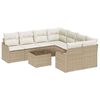 vidaXL Gartensofa-set 9 stk. 8-Sitzanzahl Beige Poly-Rattan