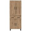 vidaXL Highboard Artisan-Eiche 69,5 x 34 x 180 cm Holzwerkstoff