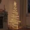 vidaXL Weihnachtsbaum mit 240 LEDs Warmwei&szlig; 180 cm Rattan