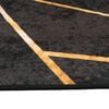 vidaXL Teppich Waschbar Schwarz und Golden 120x180 cm