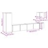 vidaXL 5-tlg. TV-Schrank-Set Wandmontage Altholz-Optik Holzwerkstoff