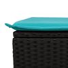 vidaXL 5-tlg. Garten-Sofagarnitur mit Kissen Schwarz Poly Rattan