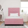vidaXL Boxspringbett mit Kopfteil Rosa 120 x 190 cm Samt