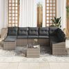 vidaXL Gartensofa-set mit Kissen 8 pcs Hellgrau Poly-Rattan