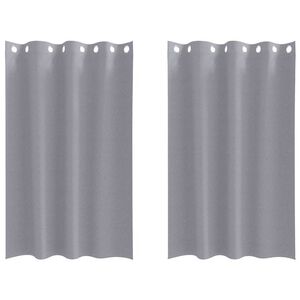 vidaXL Verdunkelungs-Vorh&auml;nge mit Ringen 2 pcs Hellgrau 175 x 140 cm