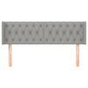vidaXL Kopfteil mit Ohren Hellgrau 147x16x78/88 cm Stoff
