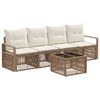 vidaXL Gartensofa-set 5 pcs Beige Poly-Rattan