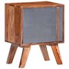 vidaXL Nachttisch Grau 40x30x50 cm Massivholz