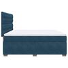 vidaXL Boxspringbett mit Matratze Blau 180x200 cm Samt