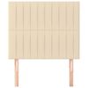 vidaXL Kopfteil Creme 80x5x118/128 cm Stoff