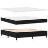 vidaXL Boxspringbett mit Matratze mit LED Schwarz 180 x 200 cm Stoff
